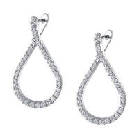 modern diamond hoop earrings