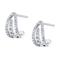petite diamond hoop earrings