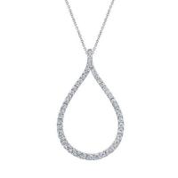 diamond hoop pendant