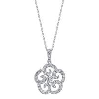 floral diamond pendant