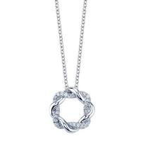 modern diamond swirl pendant