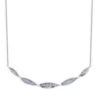 modern diamond pendant with milgrain detail