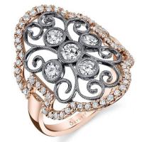 rose gold fashion ring