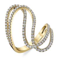 free form diamond fashion ring