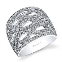 criss cross diamond fashion ring