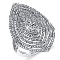 unique halo fashion ring