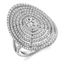 unique oval cut halo fashion ring