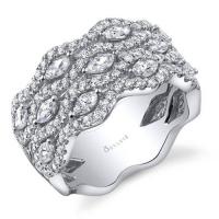 mixed shape diamond fashion ring