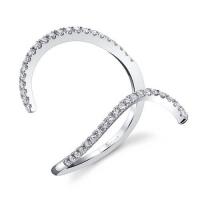 elegant free form diamond fashion ring