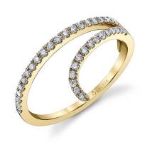 swirl flourish diamond fashion ring