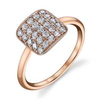 square pave white gold diamond fashion ring