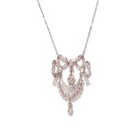 Deco Diamond Wreath Necklace