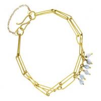 rosanne pugliese double link bracelet with keshi pearls