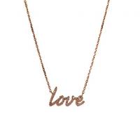love necklace in rose gold