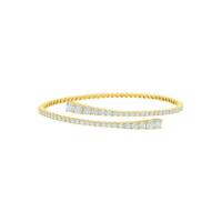 Norman Silverman 18KT Yellow Gold & Diamond Flex Spiral Bracelet
