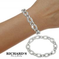 oval link diamond bracelet