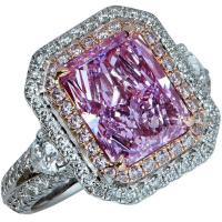 3.34ct Fancy Pinkish Purple Diamond Ring - V20141