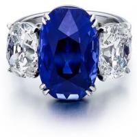 10.88 CARAT ROYAL BLUE KASHMIR SAPPHIRE RING W/ DIAMONDS (PLATINUM)