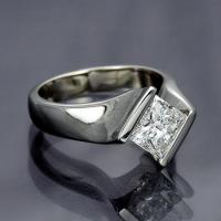 1007 – tension set diamond engagement ring