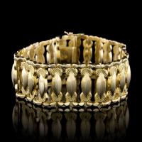 18k yellow gold fancy link bracelet