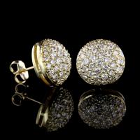 18k yellow gold diamond earrings