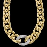 18k yellow gold diamond necklace