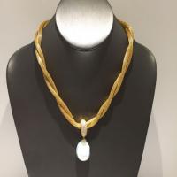 pearl and diamond enhancer necklace