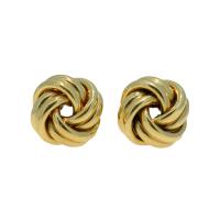 18k yellow gold love knot earrings