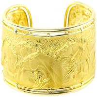 Gold 18k Yellow Horse Cuff Bracelet