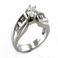 14kt gold diamond bridal ring