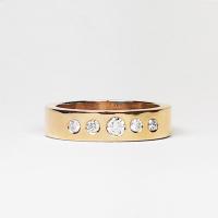 14k rose diamond band
