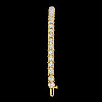 14k yellow gold diamond tennis bracelet