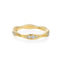 Maria Canale Wave 18K Yellow Gold & Diamond Half-Way Ring
