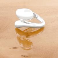LADIES STERLING SILVER 925 BYPASS RING SIZE 08