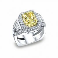 14 karat white gold vintage inspired engagement ring.