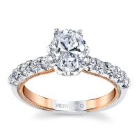 verragio 14k two tone diamond engagement ring setting 1/2 cttw