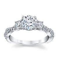 utwo 14k white gold diamond engagement ring 1 1/2 cttw