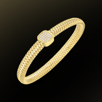 roberto coin flexible bangle with diamonds