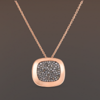 small pendant with brown diamonds