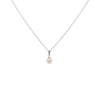 freshwater pearl & sterling silver pendant necklace