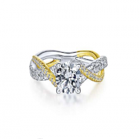 14K Yellow-White Gold Engagement Ring