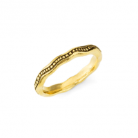 GOLD WAVE BUBBLE RING