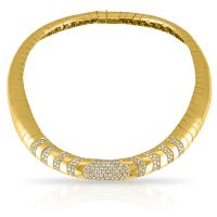 18K GOLD AND DIAMOND ESTATE NECKLACE COLLAR