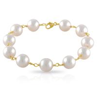 GOLD AND AKOYA PEARL WIRE WRAP BRACELET