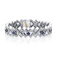 blue sapphire & diamond bracelet