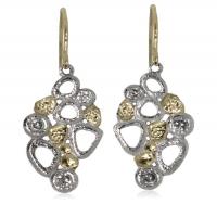 cascading open pebbles earrings