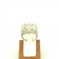 3 stone diamond antique ring