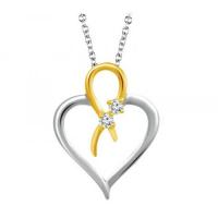 love and support heart pendant