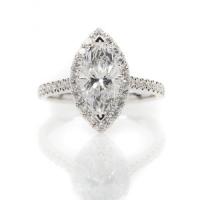 14kt white gold marquise diamond engagement ring