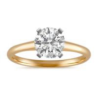 Solitaire 14K Yellow Gold Engagement Ring